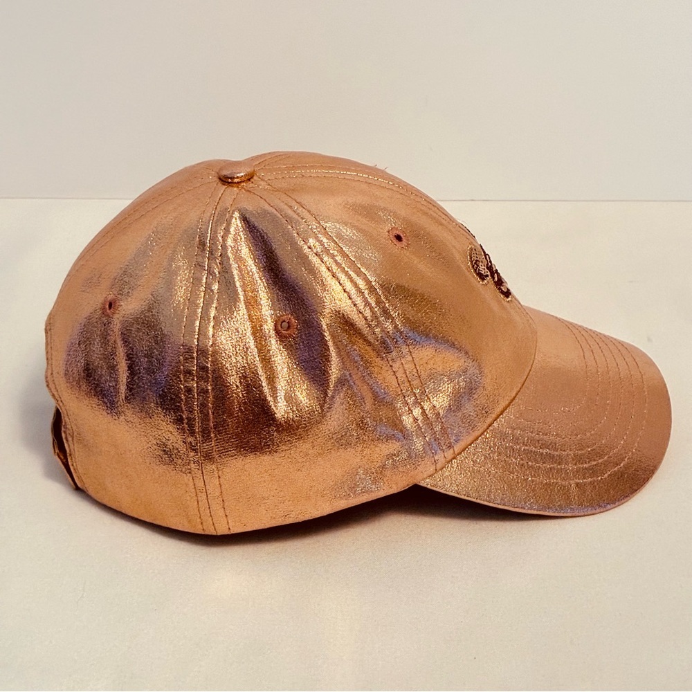 Disney Parks Mickey Mouse Rose Gold Sequin Baseball Cap Adult Size - Picture 6 of 9